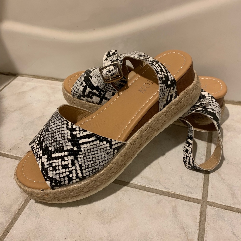 Snakeskin Espadrille Sandals